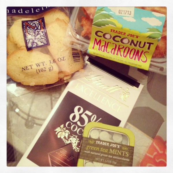 From Maya: My favorites from TJ's. The best gift ever.