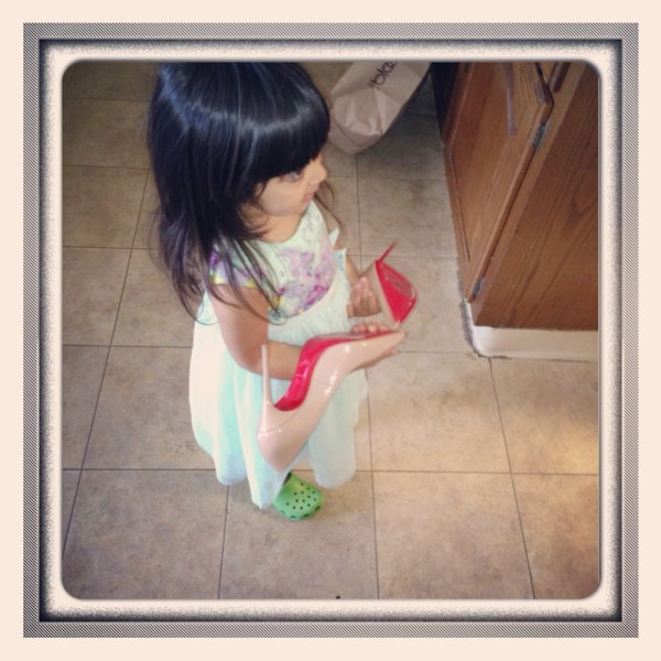 And her daughter? Has very good taste in shoes. 