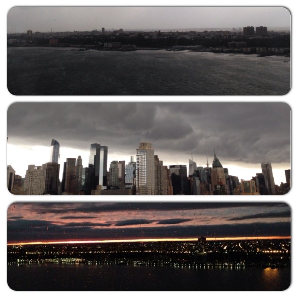 The sky before and after an amazing storm. I'm from California so these things fascinate me.