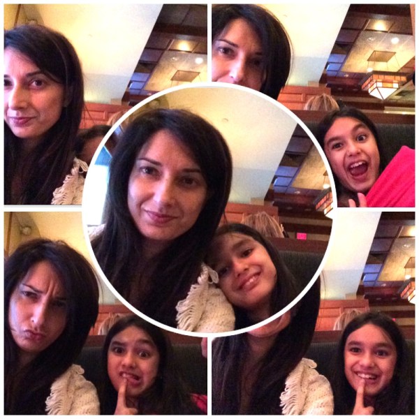 "Make funny faces Mama!" Um. Sure.