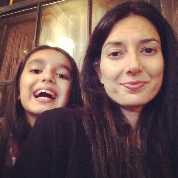 I can't seem to take a picture with my mouth open...Maya can't seem to take one with her mouth closed.