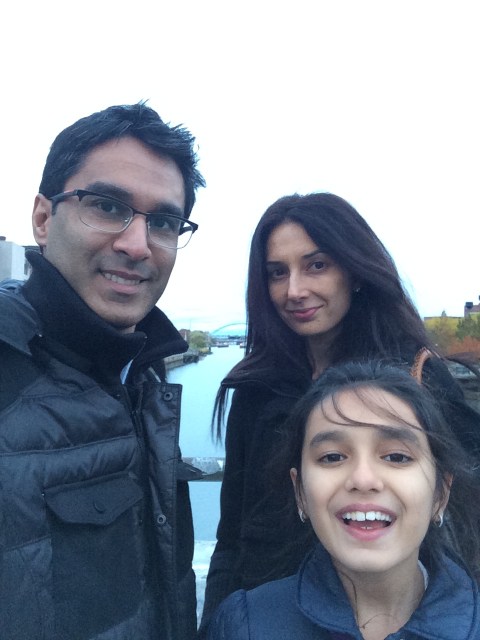 In Providence...it was FREEZING cold and I didn't bring a jacket. Like I was supposed to. :(