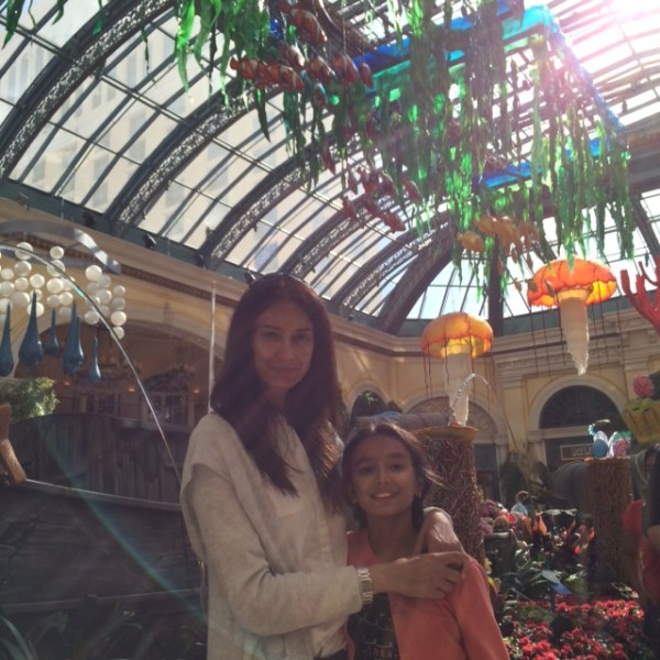 In the Bellagio lobby.