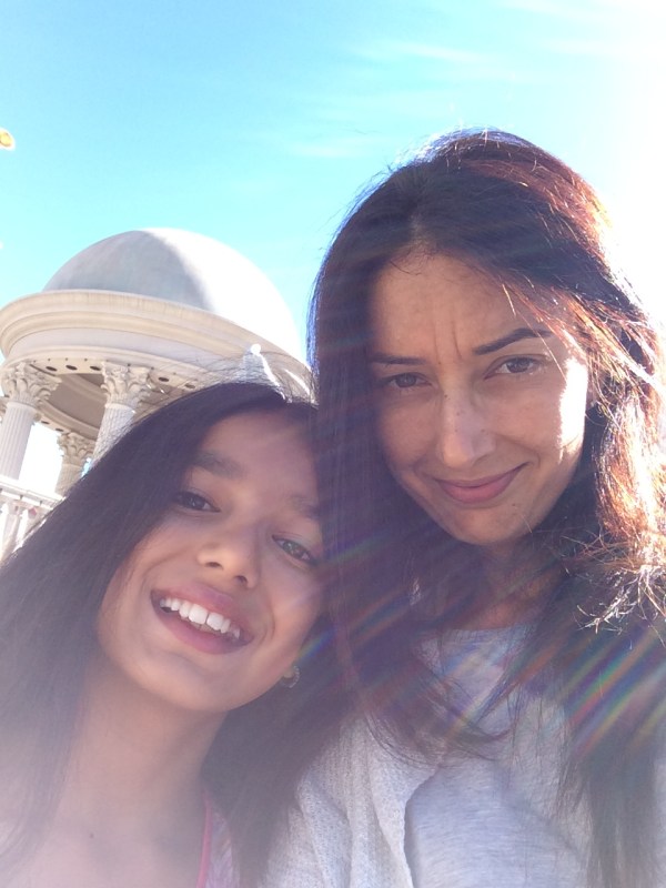 Outside of Caesar's Palace...it was 105 degrees!